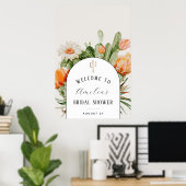 Poster Boho Cactus Arch Fête des mariées Welcome Foam Boa (Bureau à domicile)