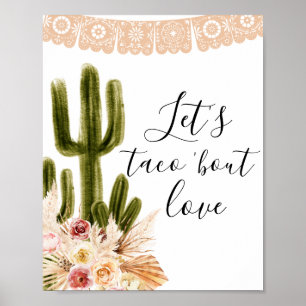 Poster Boho Cactus Taco à l'amour
