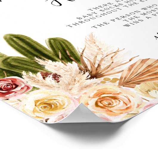 Poster Boho Cactus Taco à propos de l'amour Baby Chasse a (Coin)