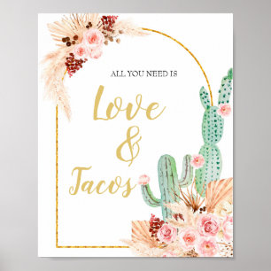 Poster Boho Cactus Taco bout Tout ce dont vous avez besoi