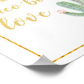 Poster Boho Cactus Taco 'sur la Fête des mariées d'amour (Coin)