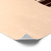 Poster Boho Café Beige Brown Abstrait Mur Tribal Art (Coin)