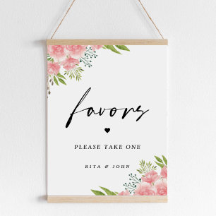Poster Boho Carnation Favoriser Mariage Panneau de la tab