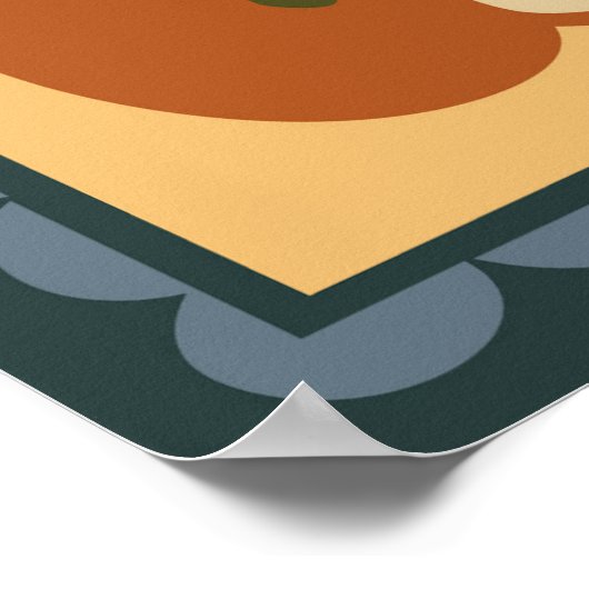 Poster Boho Celestial | Soleil et lune rétro (Coin)