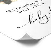 Poster Boho Celestial Whale Baby shower Bienvenue (Coin)