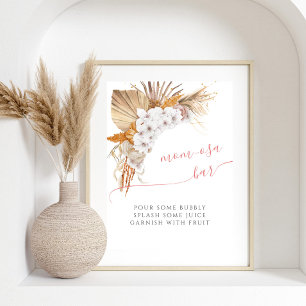 Poster Boho Chic Aquarelle Baby shower Maman-Osa Bar