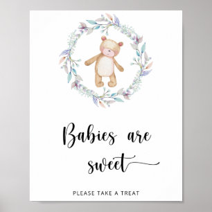 Poster Boho chic bébés ours sont doux