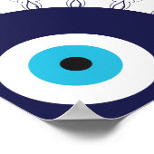 Poster Boho Chic Blue Evil Eye Lucky Mandala Motif (Coin)