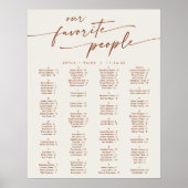 Poster Boho Chic Bohemian Cream Imprimable Seing Chart (Devant)