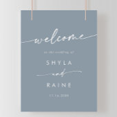 Poster Boho Chic Dusty Blue do-it-yourself Mariage Affich