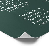 Poster Boho Chic Emerald Green Picture Graphique de siège (Coin)