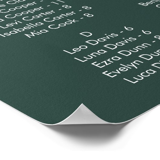 Poster Boho Chic Emerald Green Picture Graphique de siège (Coin)