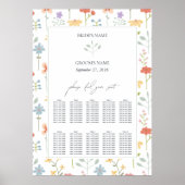 Poster Boho Chic Fleur sauvage Floral Mariage Carte de si (Devant)