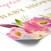 Poster Boho Chic Floral Dream Catcher Baby shower Bienven (Coin)