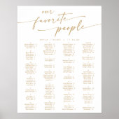 Poster Boho Chic Gold et White Imprimable Seing Chart (Devant)