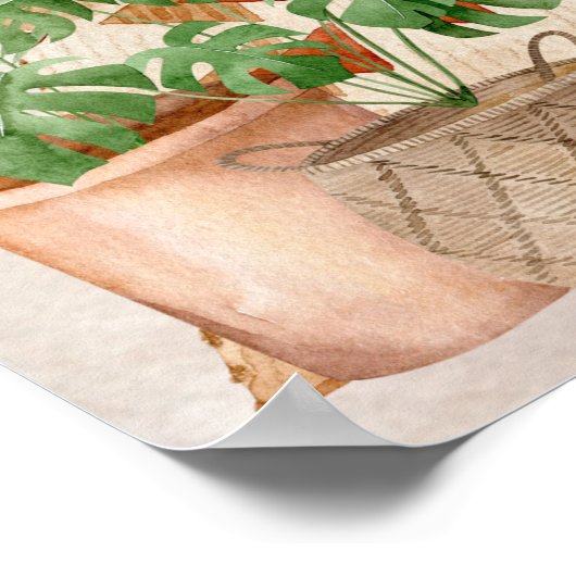 Poster Boho Chic Home Scène Bohème Définition (Coin)