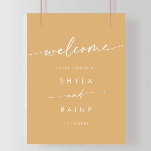 Poster Boho Chic Jaune Marigold do-it-yourself Mariage Af