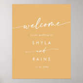 Poster Boho Chic Jaune Marigold do-it-yourself Mariage Af (Devant)