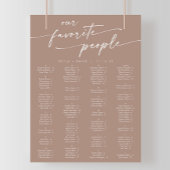 Poster Boho Chic Neutral Taupe Imprimable Carte de siège