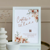 Poster Boho-Chic QR Code Script Capture Le Mariage d'amou