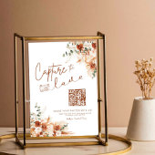 Poster Boho-Chic QR Code Script Capture Le Mariage d'amou