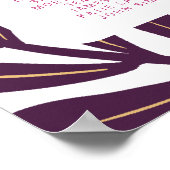 Poster Boho Chic Retro Mariage Floral Sièges (Coin)