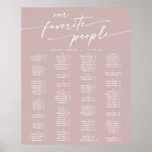 Poster Boho Chic Rose Poussiéreuse Rose Imprimable Plan d