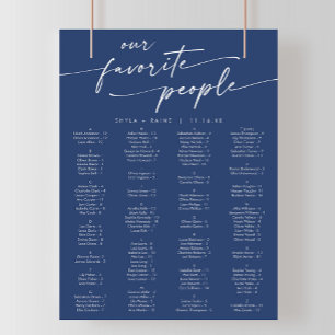 Poster Boho Chic Royal Blue Imprimable Seing Chart