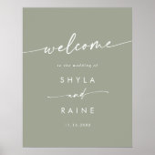 Poster Boho Chic Sage Green do-it-yourself Mariage Affich (Devant)