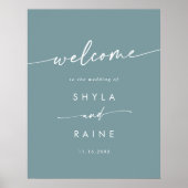 Poster Boho Chic Seafoam Turquoise do-it-yourself Mariage (Devant)