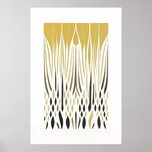 Poster Boho Chic Symétrie Line Art (Devant)