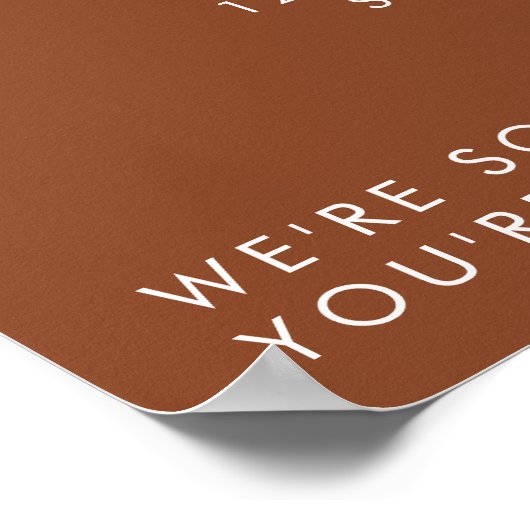 Poster Boho Chic Terracotta do-it-yourself Mariage Bienve (Coin)