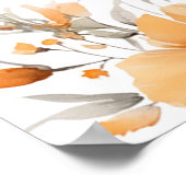 Poster Boho Chic Terracotta Fête des mariées Florale Bien (Coin)