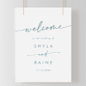 Poster Boho Chic Turquoise et blanc do-it-yourself Mariag