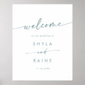 Poster Boho Chic Turquoise et blanc do-it-yourself Mariag (Devant)