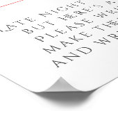 Poster Boho Chic Watercolor Baby shower couche nocturne t (Coin)