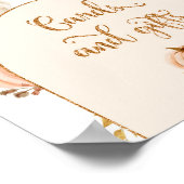 Poster Boho chute or citrouilles fleuris cartes et cadeau (Coin)