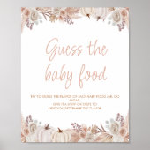 Poster Boho Citrouille Baby shower Devinez Le Panneau Ali (Devant)