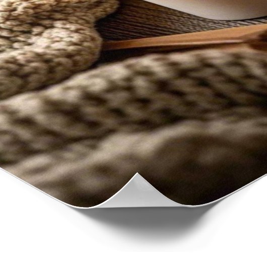 Poster Boho Cosy Chaud Chandelier lumières (Coin)