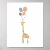 Poster Boho couleur Giraffe imprimé (Devant)