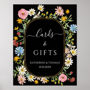 Poster Boho Couronne Fleurie Chic Cartes et Cadeaux P