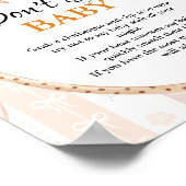 Poster Boho coutie tarte ne pas dire le baby shower bébé  (Coin)