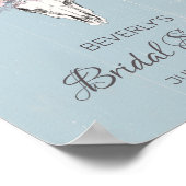 Poster Boho crâne de vache rustique Fête des mariées flor (Coin)