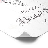 Poster Boho crâne de vache rustique Fête des mariées flor (Coin)