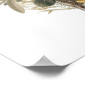 Poster Boho Crème Beige Jaune Fleurs Florales Botanique (Coin)