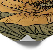 Poster Boho Croissant de Lune Montagne Rivière (Coin)