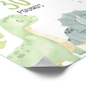 Poster Boho Cute Dinosaures 1er anniversaire Jalon (Coin)