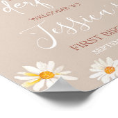 Poster Boho Daisy Rainbow Onederday Signal de bienvenue (Coin)