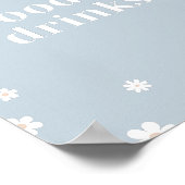 Poster Boho Daisy Restauration & Boissons Symbole de fête (Coin)
