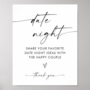 Poster Boho Date Night Idees, Moderne Minimaliste Mariage